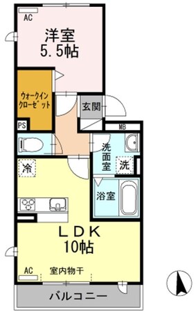 グランドール高倉の物件間取画像